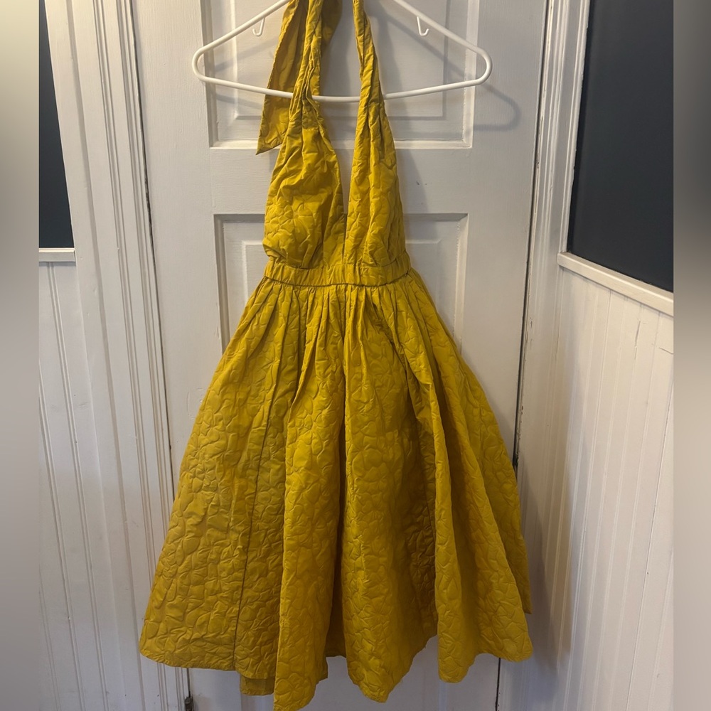 Couture Designer Jean Paul Gaultier Yellow Halter Backless Dress 2016 - Picture 2 of 7